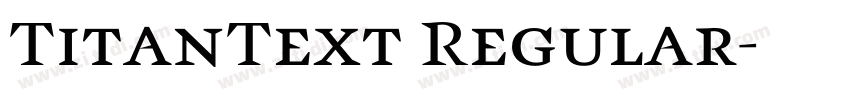 TitanText Regular字体转换
